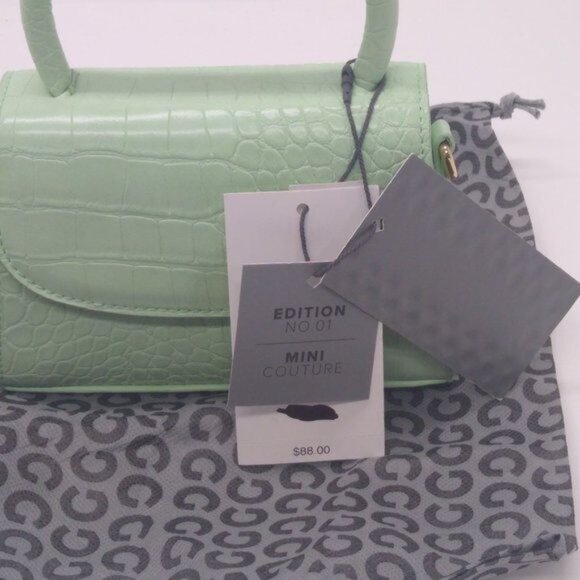 Grey Label Edition #1 Mini Couture Croc Embossed Crossbody Detachable Strap NWT - Picture 3 of 14